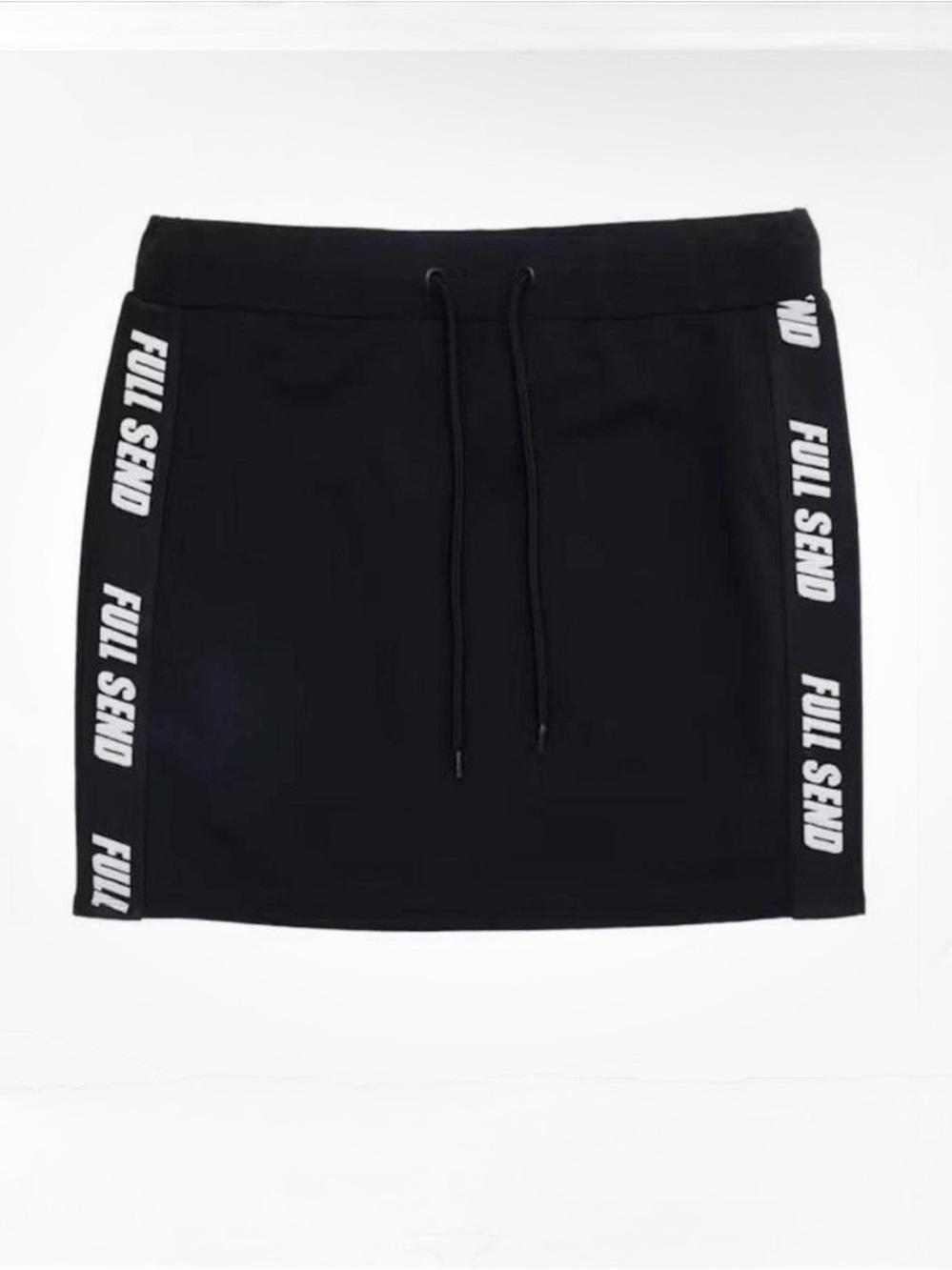 🚨FULL SEND / NELK BOYS Jacquard Mini Skirt Logo BLACK/WHITE Size: XS